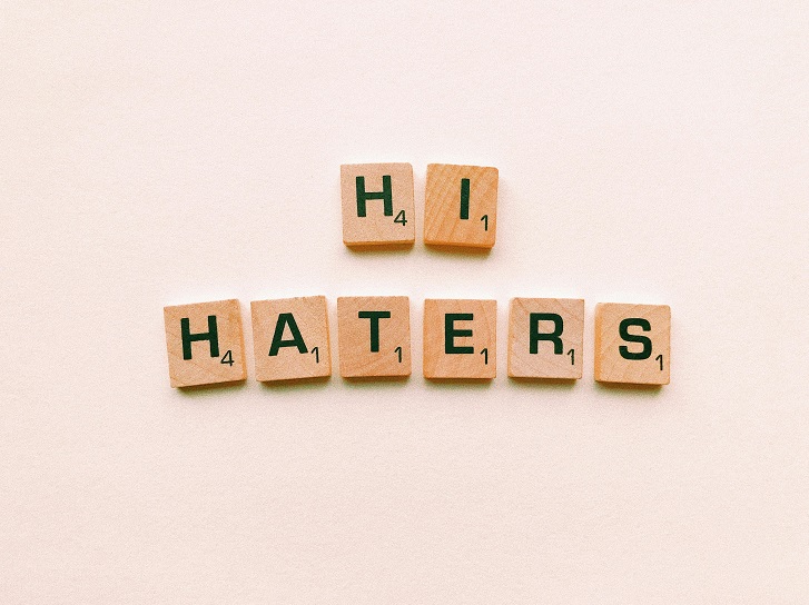 image of a banner in which Hi Haters is written